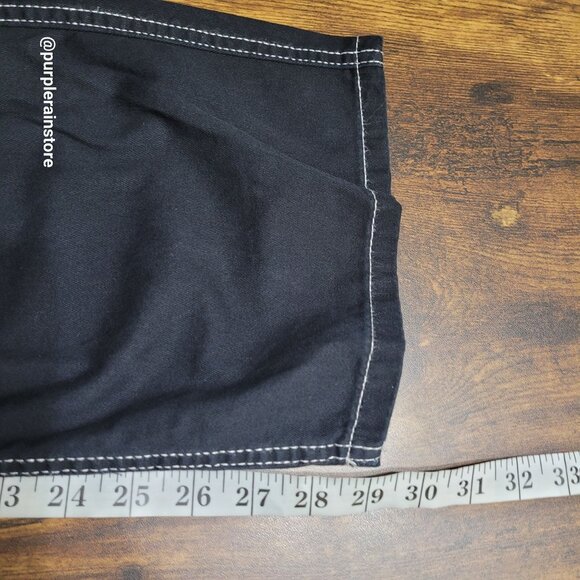 HT Denim Cargo Carpenter Jeans 3 High Rise Thick Stitch Hipster Streetwear Emo - Picture 9 of 12